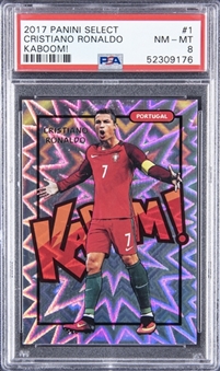 2017-18 Panini Select "Kaboom!" #1 Cristiano Ronaldo - PSA NM-MT 8